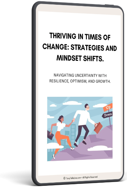 Think Tank Central - Thriving in Times of Change - Strategies and Mindset Shifts phone black image